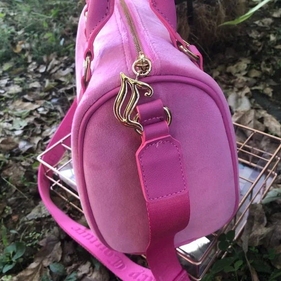 NWT Juicy Couture Obsession Satchel Juicy Pink Velour - Picture 4 of 8